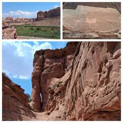 Gerhard kurz unterwegs - Potash Road Dinosaur Tracks (? nicht gefunden ?) and Petroglyphs