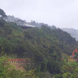 The road works directly beneath P and G's home.