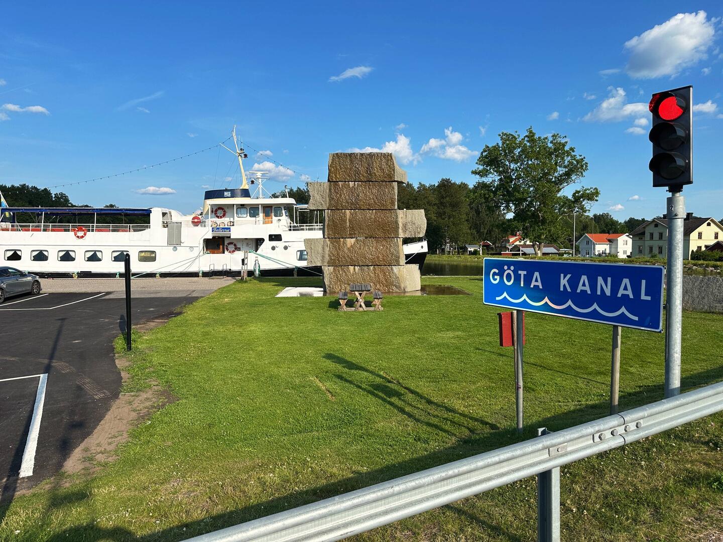 Am Göta Kanal angekommen. Gleichzeitig auch der nördlichste Punkt der Reise.