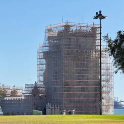 You go to see a tourist attraction and it's covered in scaffolding