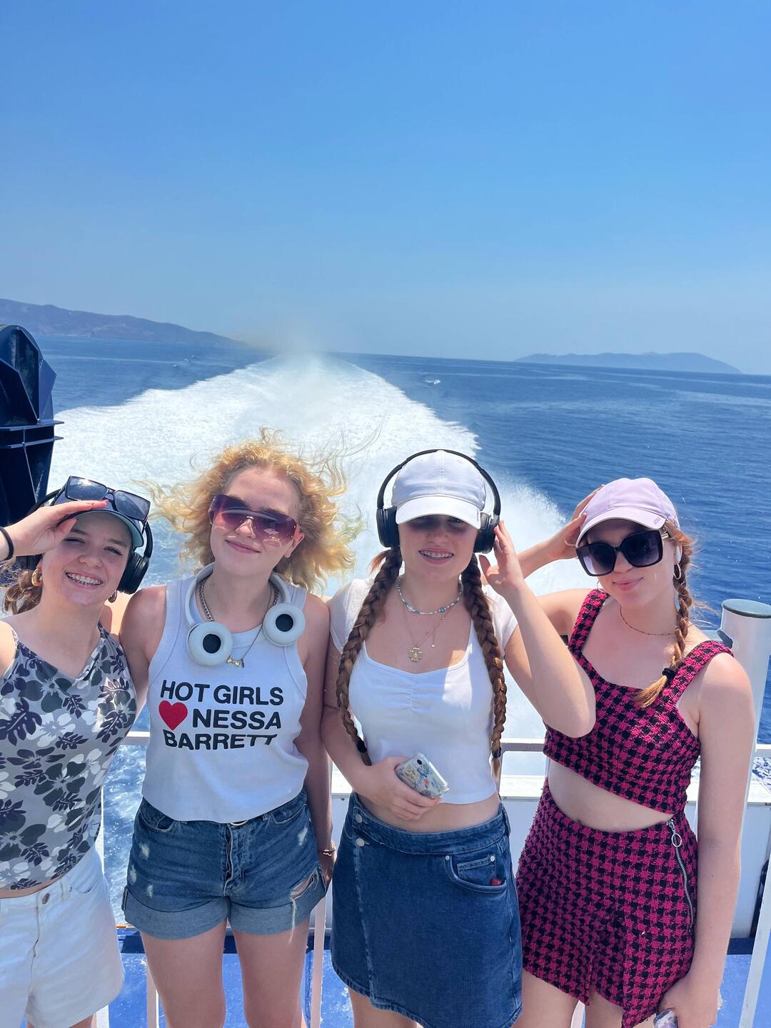 The girls on the boat