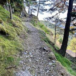 The return up the mountainside was a little narrow and challenging in olaces