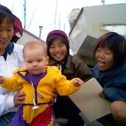 1998 Women's Worlds in Annapolis. Yup that's Lexi at 1 year old with some of the Japanese team.