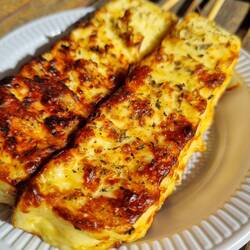 Grilled haloumi with a sprinkle of oregano