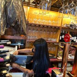Many bars had hanging hams for tapas
