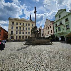 The Plague Column located in the town square