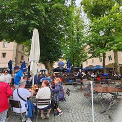 The biergarten of the abbey