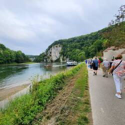 Walking to the ferry