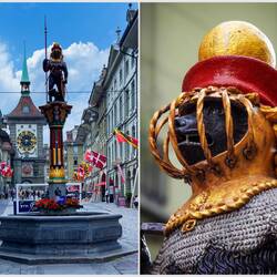 Zähringer Fountain ... (1535) memorial to the city's founder — Bern ... Old City.