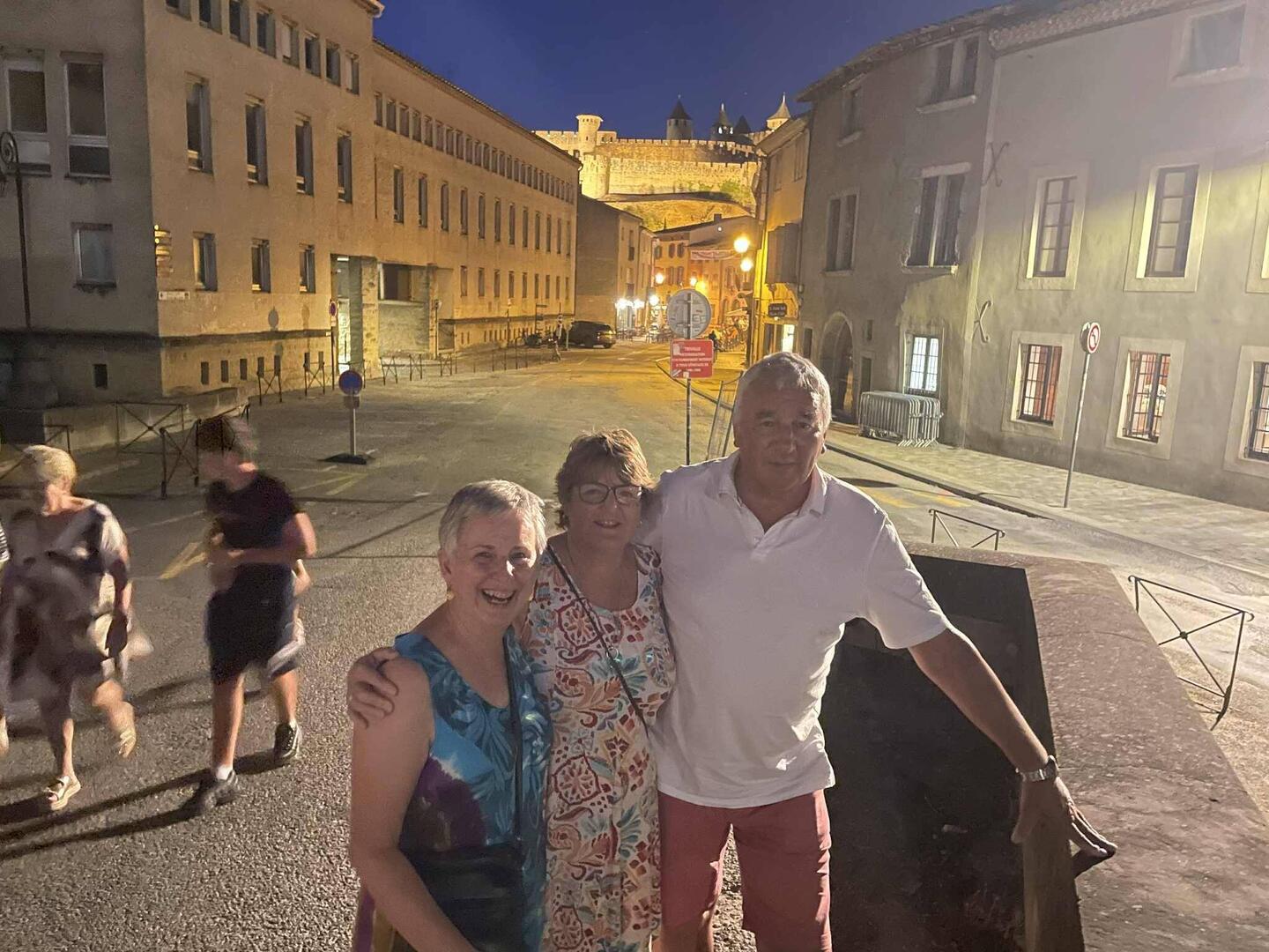 Coming back from dinner on our first night
