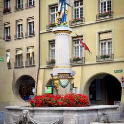 The Moses Fountain is located in Münsterplatz — Bern ... Old City.