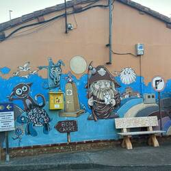 A mural on the way to Leon