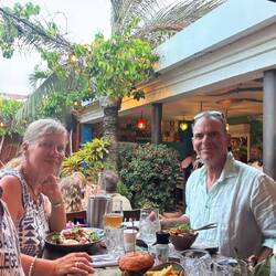 alle zusammen im "la Cantina", Axel und Micha (von rechts)