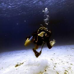 Tauchen beginnt am Riff unterm Boot