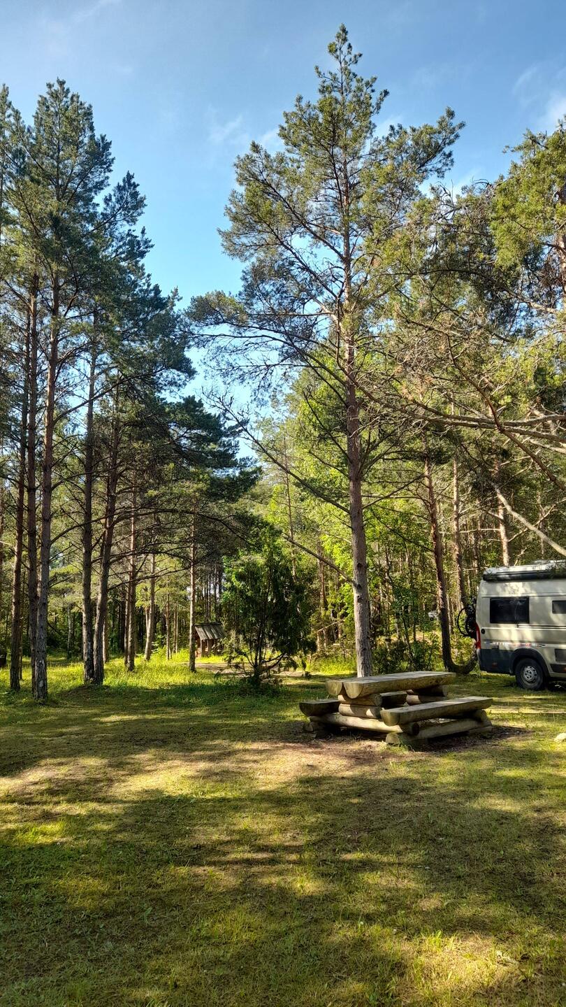 Unser 1. RMK-Stellplatz im Südosten der Insel Hiiumaa