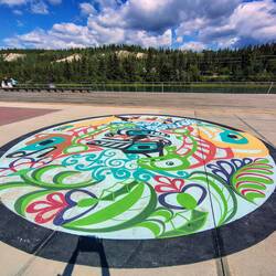 ... an der Uferpromenade des Yukon River