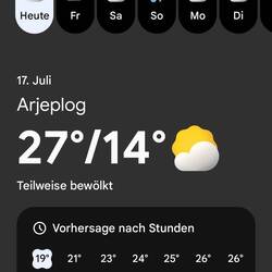 Hier hatte ich noch Hoffnung für die nächsten Tage