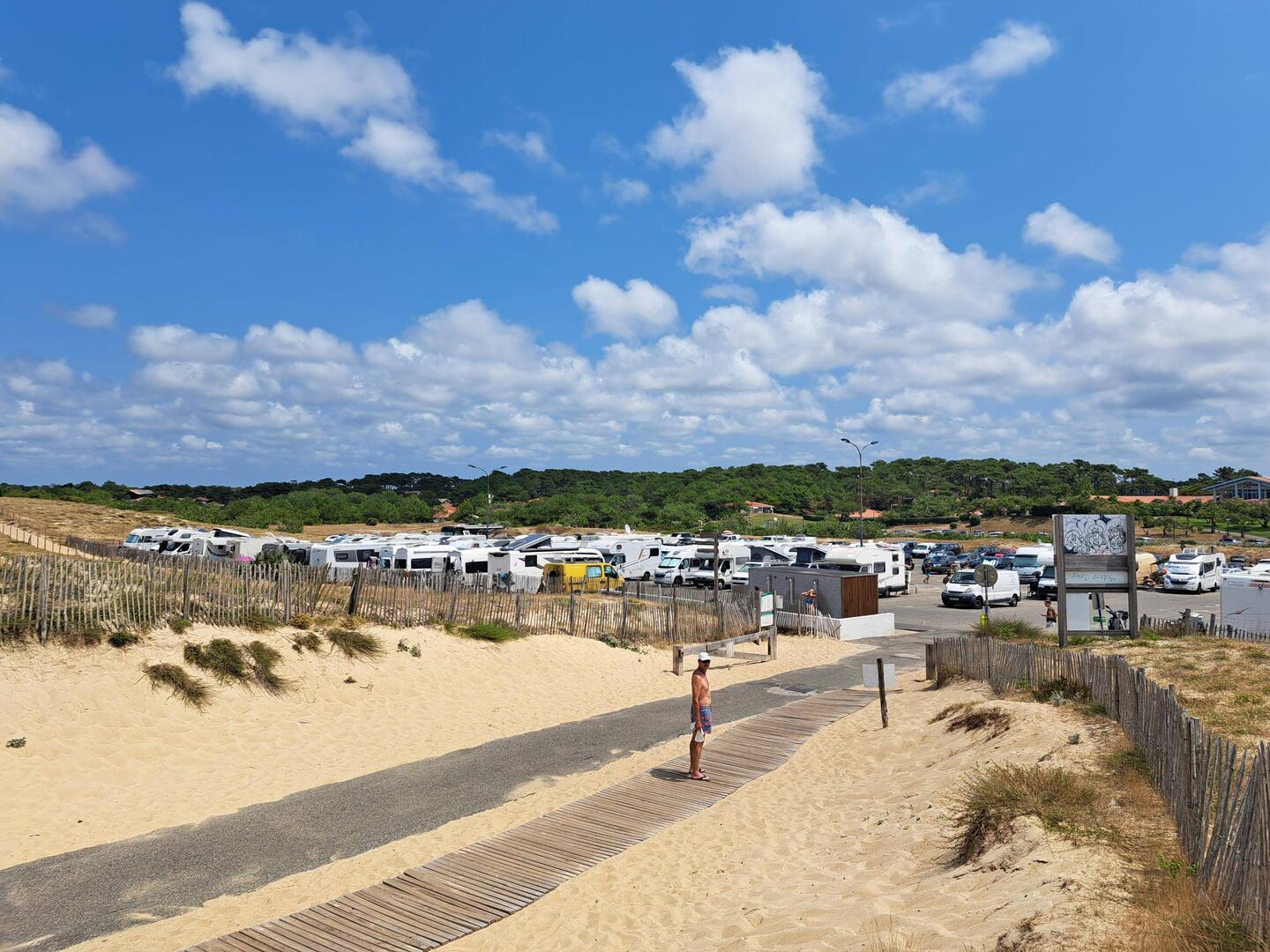 Unser camperparkplatz direkt am Meer