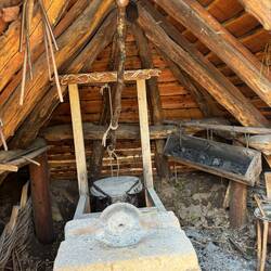 Inside the blacksmith's hut