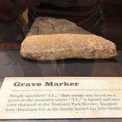 Actual grave marker of Lincoln's brother who died young