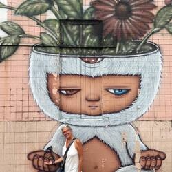 Toujours beaucoup de street art en Asie, dans toutes les villes que nous arpentons (on adore)
