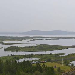 Blick auf das große Gelände von Þingvellir