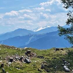 Der Großvenediger im Hintergrund