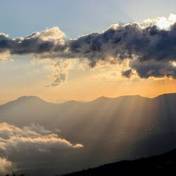 Fabulous sunset at Cerro Verde. A dream place to camp.