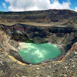 Panoramic view of the crater of the Santa Ana volcano. Depth ca. 300 m.