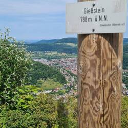 Wendepunkt für uns ist der Aussichtspunkt Gießstein