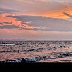 Sonnenuntergang vor unserer Unterkunft