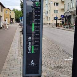 Hier werden täglich die Radfahrer gezählt, liess sich nur schlecht fotografieren