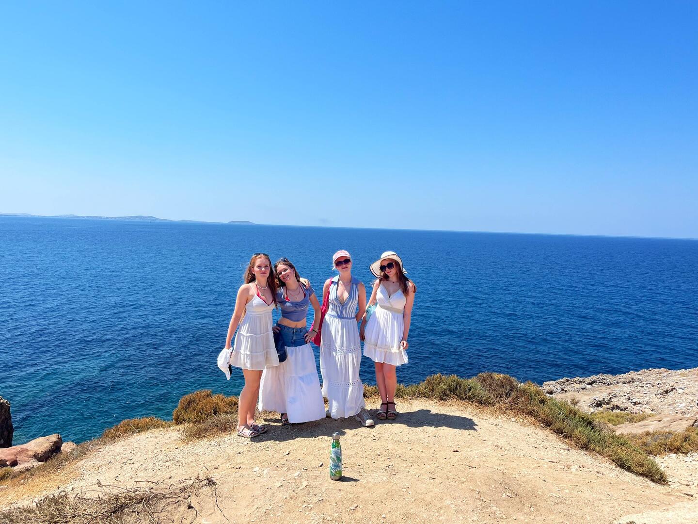The girls in white