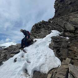 Dit was een paar uur nadat we omgekeerd waren... veel minder sneeuw door de zon.