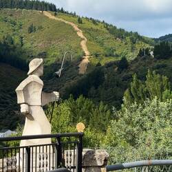 Pilgrim leaving Villafranca