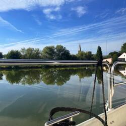 Blick aus dem Fenster der Solaris auf St. Martin am nächsten Morgen