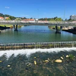 The Tejo river that goes through the town