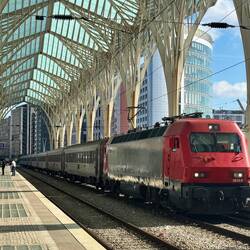 Leaving Oriente Train Station in Lisboa