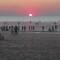 Sonnenuntergang mit einem erstaunlichen Ende