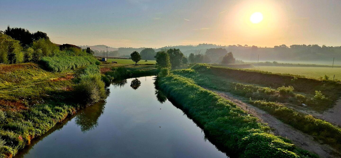 Toscane in het ochtendlicht.