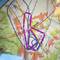 Blau: unsere Flugroute, Pink: geplante Flugroute