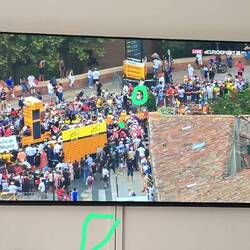 Im Kreis stehe ich , Wilfried war genau an der startlinie