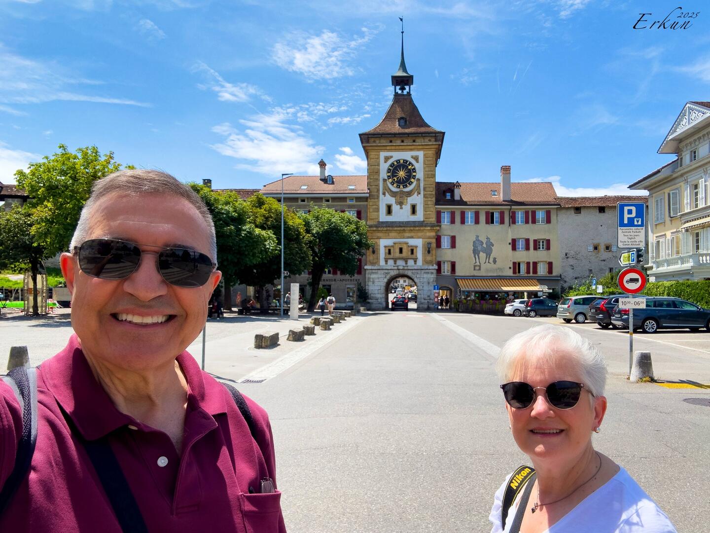 Berntor (Bern Gate) is the main entrance into the walled Old Town — Murten.