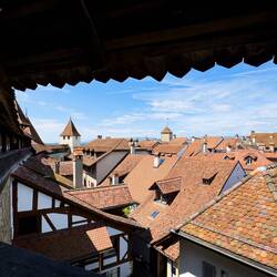 From the ramparts of the old city walls — Murten.