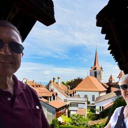 From the ramparts of the old city walls — Murten.