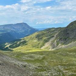 Blick zurück zur Getrum Alm
