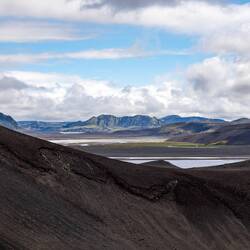 Erster Blick auf Landmannalaugar