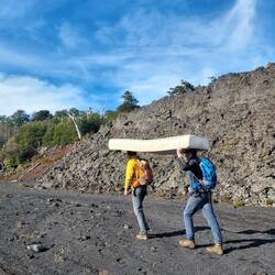 Matratzen zur Hütte bringen