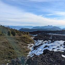 Aussicht aufs Tal in der Nähe der Hütte