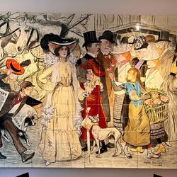 Faïence Wandbild von 1902 in der Villa de Geiger